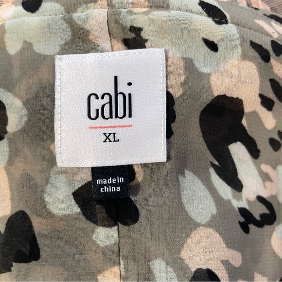 Cabi 5360 Tiered Top Camo Leopard Off The Shoulder Blouse Womens XL - Picture 5 of 10